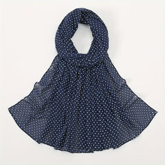 Polka Dot Thin Scarf Solid Shawl Women Hijab Casual Windproof Head Wrap