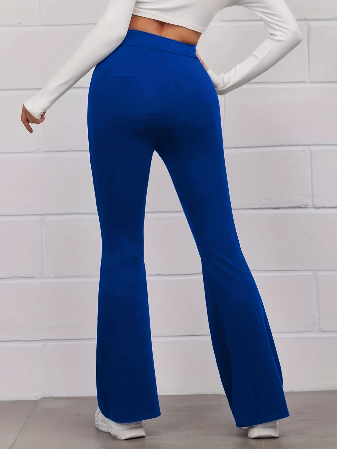 Sports Pants Women's Plus Solid High Rise Hip Lifting Yoga Pants