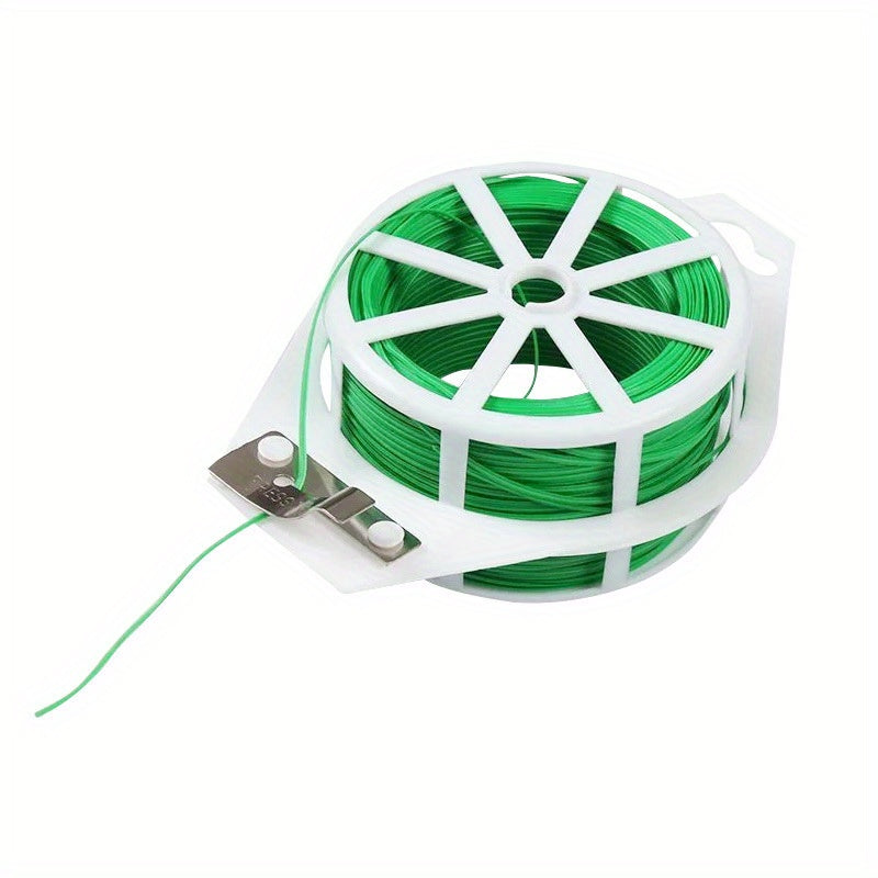 100m Green Multifunctional Twist Ties for Gardening & Office Organization