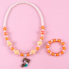 Mermaid Necklace And Bracelet Set For Kids