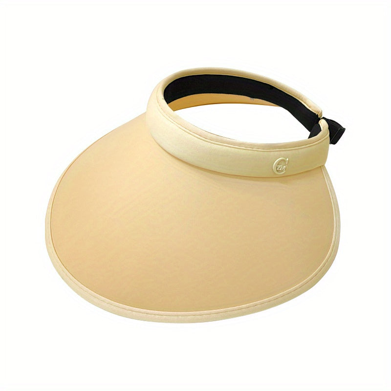 Breathable Solid Visor Hats Wide Brim UV Protection