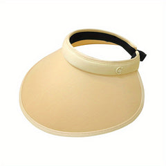 Breathable Solid Visor Hats Wide Brim UV Protection