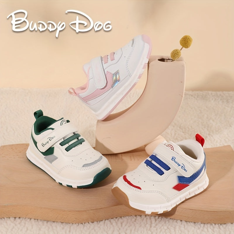 Baby Boys' Hook and Loop Sneakers Lightweight Non Slip Shoes