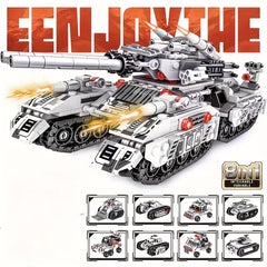Creative Tank Building Block Set 8 in 1 Battle Model Military Collection
