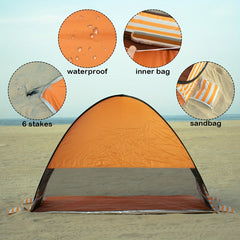 UPF 50 Pop Up Beach Tent Sun Shelter Outdoor Park And Beach