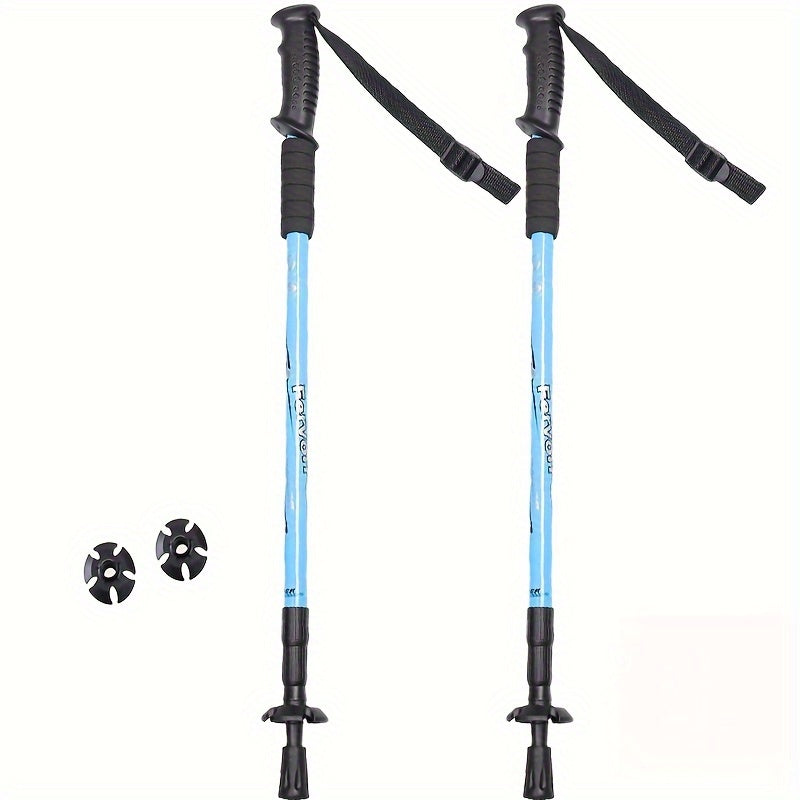 2pcs Telescopic Hiking Stick Lightweight Walking Pole