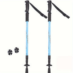 2pcs Telescopic Hiking Stick Lightweight Walking Pole