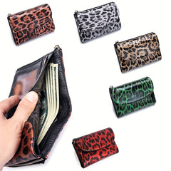 Women's Magnetic Closure Trifold Wallet with Zipper Pocket