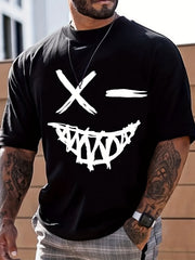 Smile Graphic T-shirt for Men - Casual Summer Tee