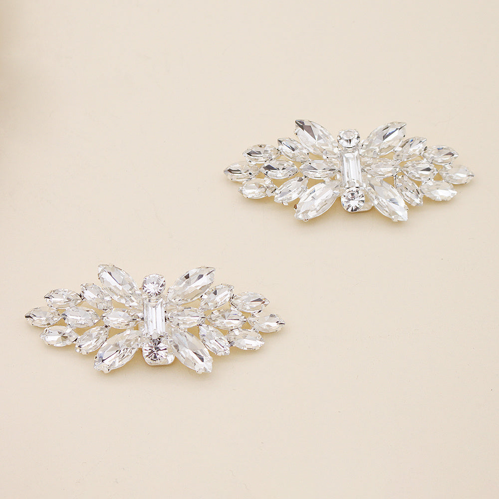 Rhinestone Shoe Clips DIY Floral Shoe Buckle Wedding Party