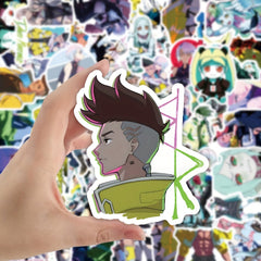 50Pcs Cyberpunk Style Graffiti Stickers for Motorcycles Laptops Desktops