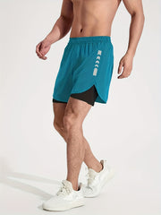 Men's 2 in 1 Quick Drying Sports Shorts for Gym Workout