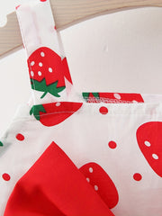 Toddler Girl's Strawberry Graphic Cami Dress & Hat Princess Costume