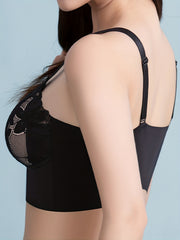 3pcs Contrast Lace Wireless Bras Comfy & Push Up Bra Women's Lingerie