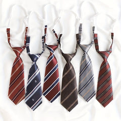 Adjustable Striped Leather Band Tie Handsome Birthday Party