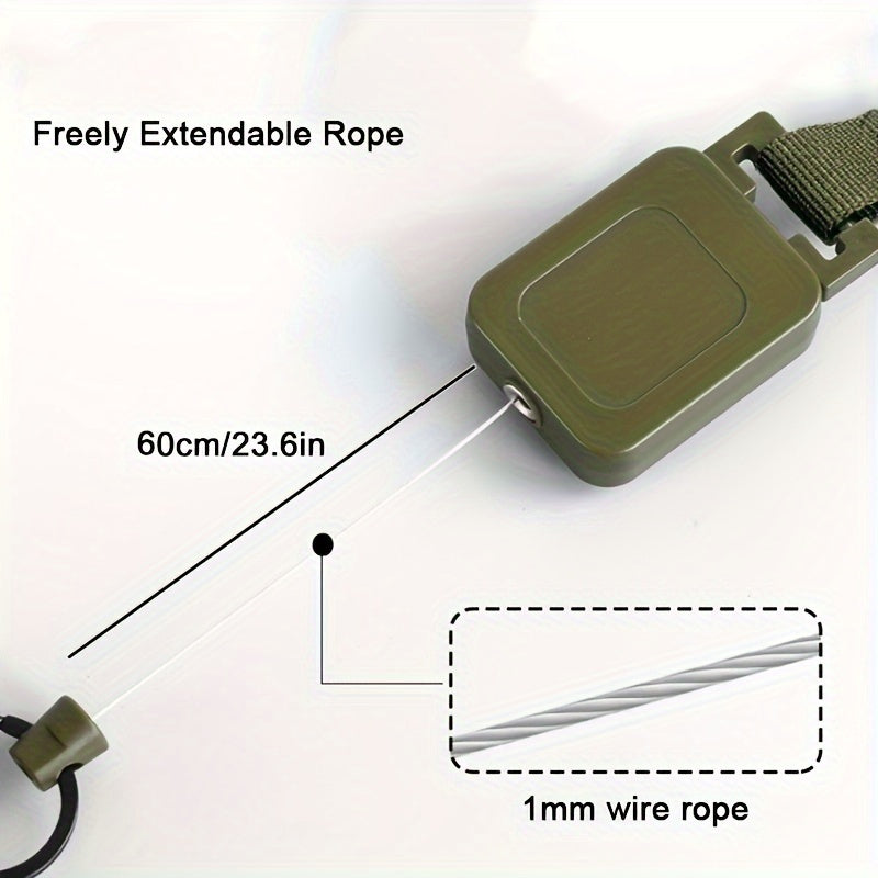 Retractable Keychain Buckle Steel Wire Rope Keyring