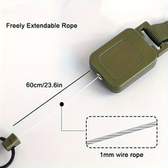 Retractable Keychain Buckle Steel Wire Rope Keyring