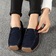 Women's Lace Up Loafers Comfort Slip On Shoes Casual Lightweight Flat Shoes