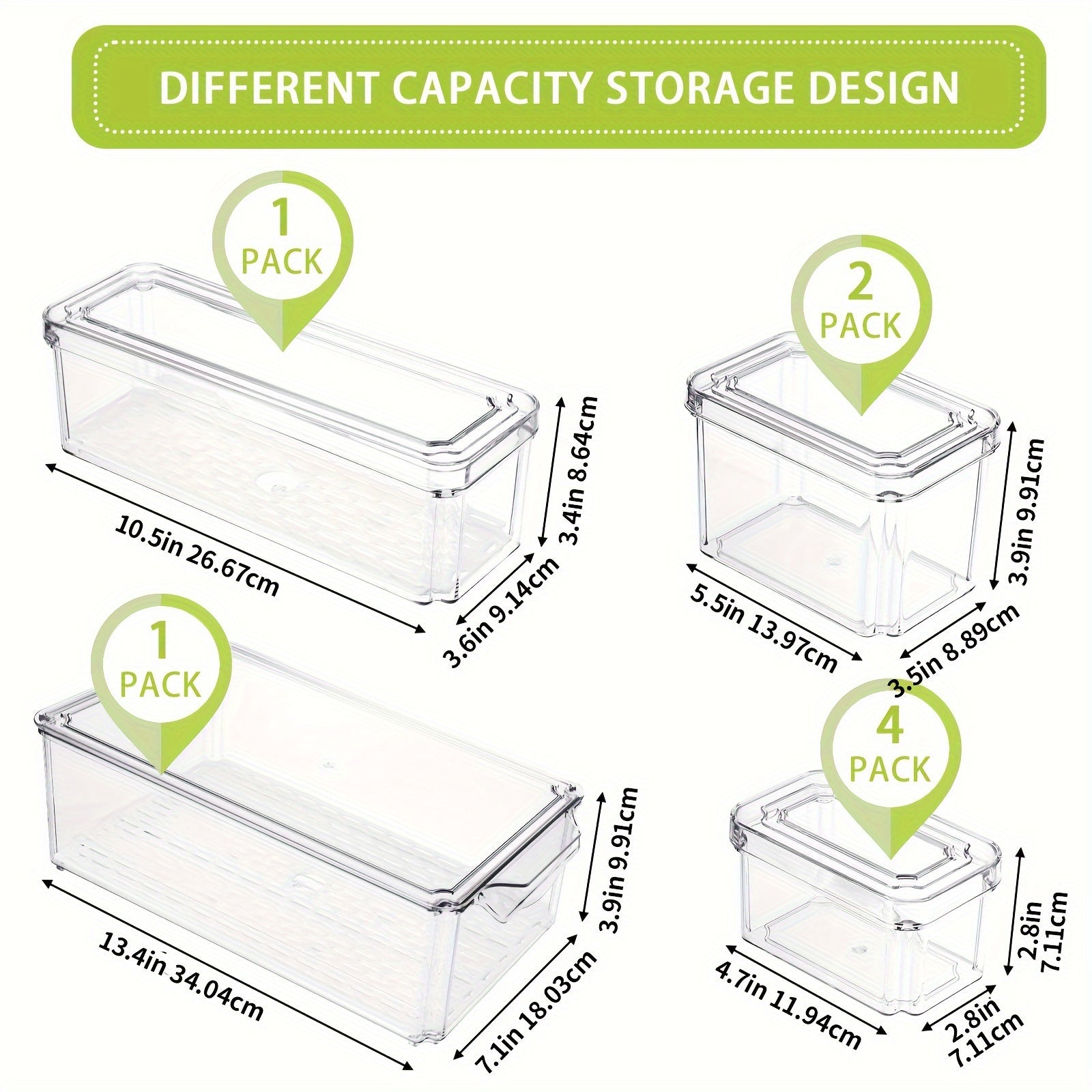 8pcs Mini Refrigerator Storage Boxes Set
