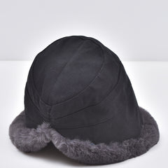 Women's Fleece Bucket Hat Thickened Fleece Hat Double layer Coldproof Warm Fishe