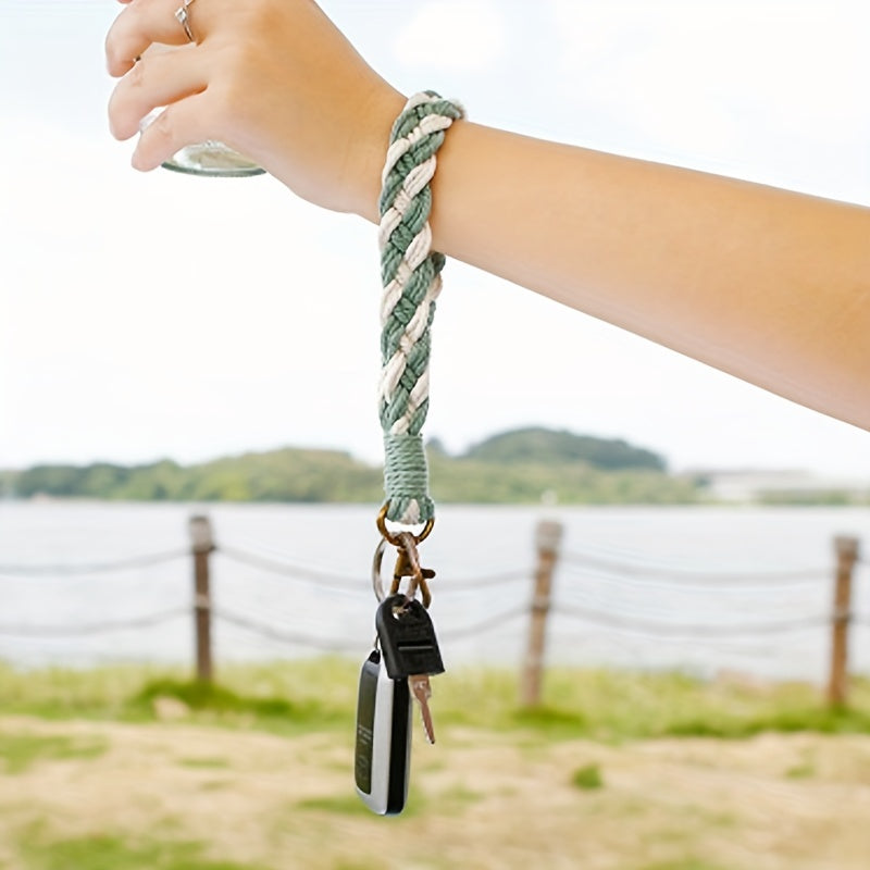 Boho Macrame Wristlet Keychain for Girls