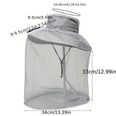Summer Outdoor Mesh Mosquito-proof Hat Sunscreen Quick Drying Fisherman Hat