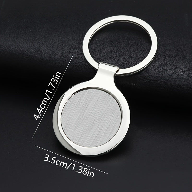 1pc Metal Keychain Blank Keyring Stainless Steel Keyplate