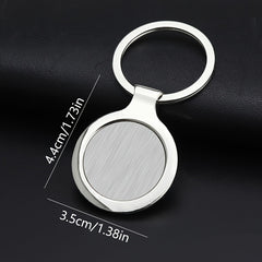 1pc Metal Keychain Blank Keyring Stainless Steel Keyplate