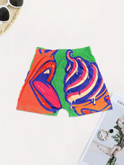 Ice Cream Print Skinny Shorts Yoga Casual Summer Shorts Women's Clothing