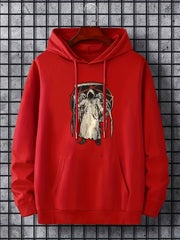 Angel Of Death Print Hoodie For Men Halloween Hooded Long Sleeve Top