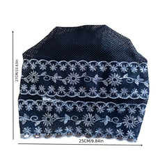 Lace Embroidery Turban Cap Vintage Beanie Women Ramadan Hijab Chemo Hats