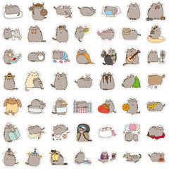 100pcs Funny Cat Stickers - Waterproof Stickers for Water Bottle Laptop