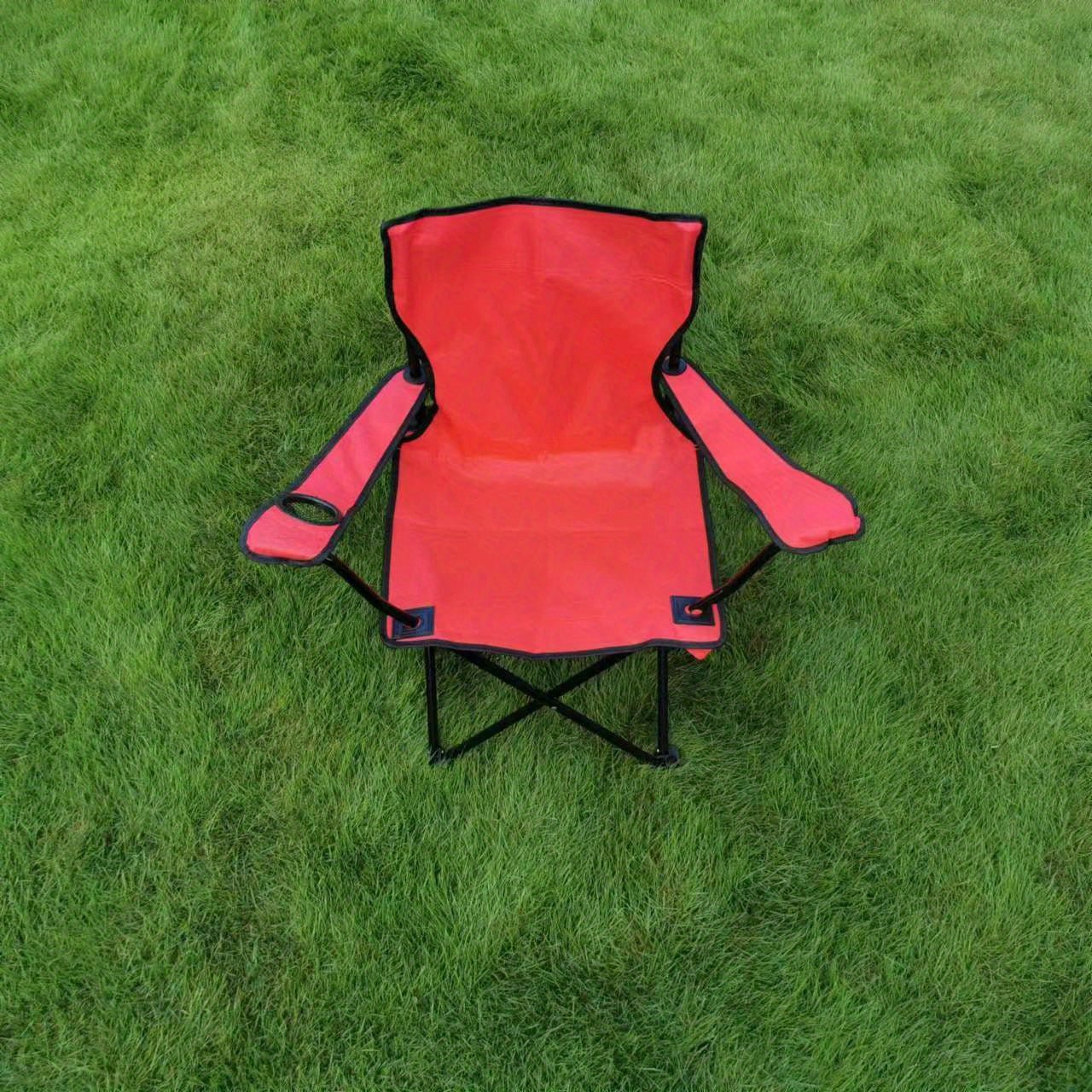 Outdoor Lightweight Folding Chair with Cup Holder & Carrying Bag