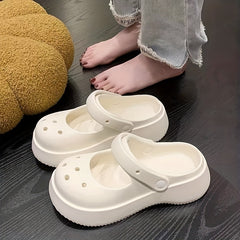 Women's Platform Clogs Hollow Out Slide Shoes