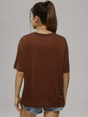 Cat Graphic Tee Summer Round Neck Casual T-shirt