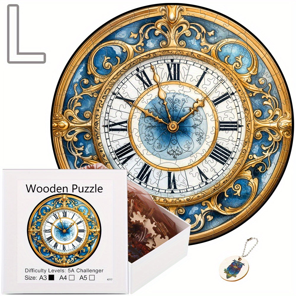 Wooden Round Time Puzzle Christmas Birthday Gift Game