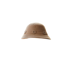 Wool Winter Bucket Hat Small Flower Fisherman Cap For Women