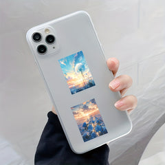 63pcs Watercolor Flower Sea Stickers for Mobile Phone Luggage Notebook