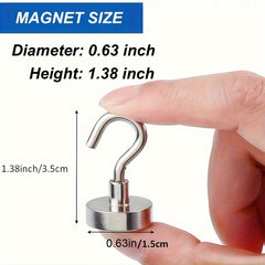 10pcs Magnetic Hooks 2 72 KG Extra Strong Magnet Fridge Heavy Duty Cruise Hook