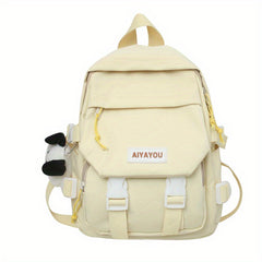 Preppy Style School Bag with Letter Patch