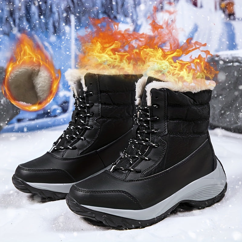 Women's Snow Boots High Top Hiking Boots Warm Comfortable