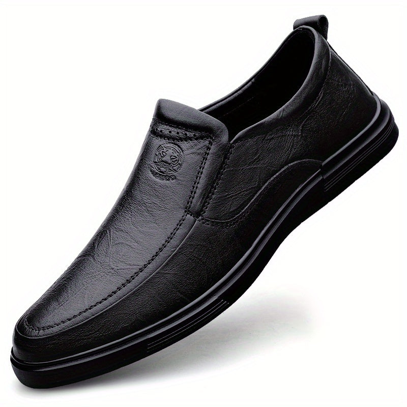 Men's Logo Loafer Shoes Non-slip Slip On Dress Shoes