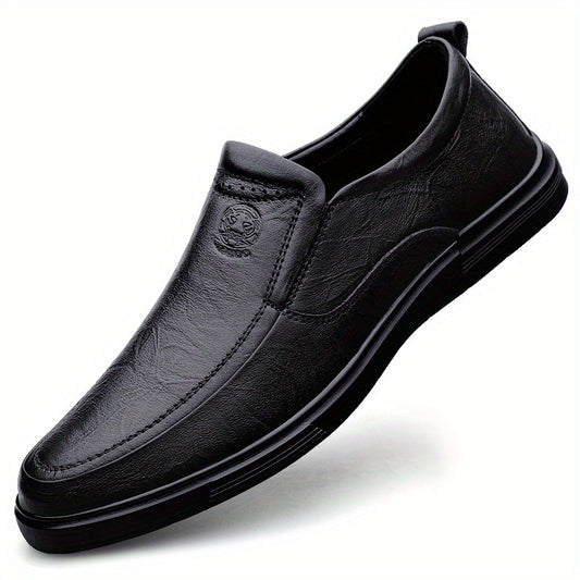 Men's Logo Loafer Shoes Non-slip Slip On Dress Shoes