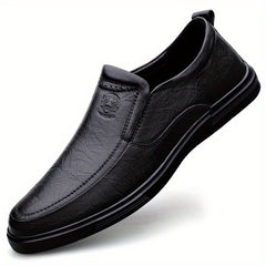 Men's Logo Loafer Shoes Non-slip Slip On Dress Shoes