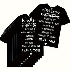 50pcs Clothing T Shirt Wash Instruction Card Shirt Care Instruction Card
