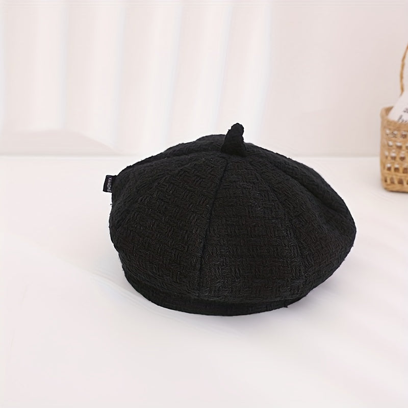 Kids Grid Newsboy Hat Casual Cap for Winter Autumn