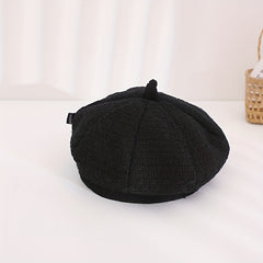 Kids Grid Newsboy Hat Casual Cap for Winter Autumn