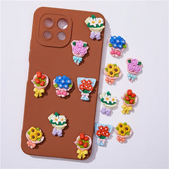 10pcs Resin Flowers Bouquet Charms for DIY Earrings Jewelry Hair Accessories