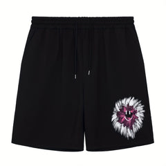 Men's Brush Stroke Smile Graphic Athletic Shorts