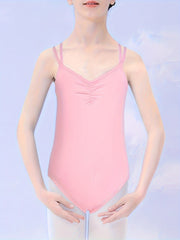 Girls Sweet Sleeveless Dance Suit For Ballet Gymnastics Practice